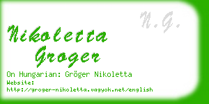 nikoletta groger business card